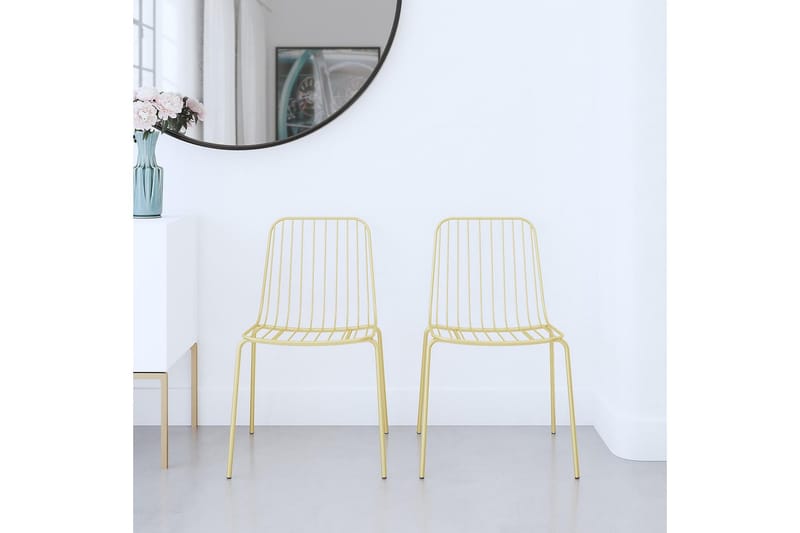 Caden Matstol Guld 2-pack - Dorel Home - Möbler - Stolar & fåtöljer - Matstol & köksstol