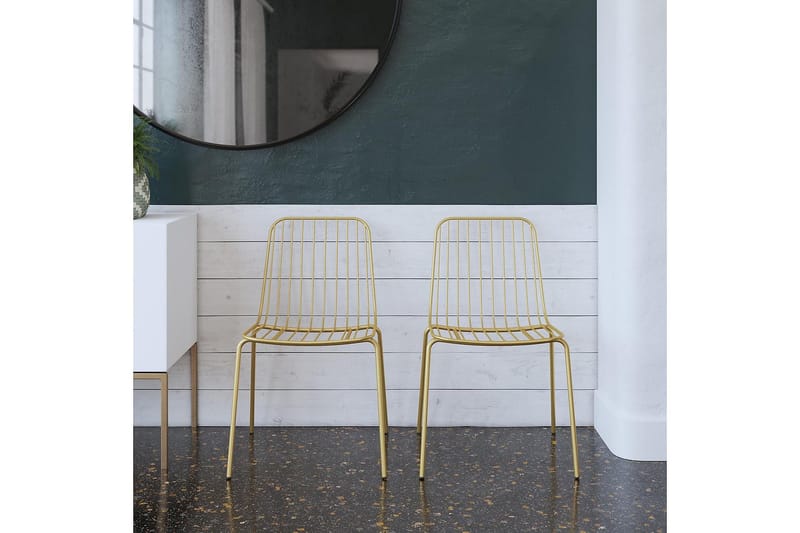 Caden Matstol Guld 2-pack - Dorel Home - Möbler - Stolar & fåtöljer - Matstol & köksstol