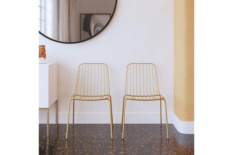 Caden Matstol Guld 2-pack - Dorel Home - Möbler - Stolar & fåtöljer - Matstol & köksstol