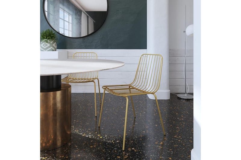 Caden Matstol Guld 2-pack - Dorel Home - Möbler - Stolar & fåtöljer - Matstol & köksstol