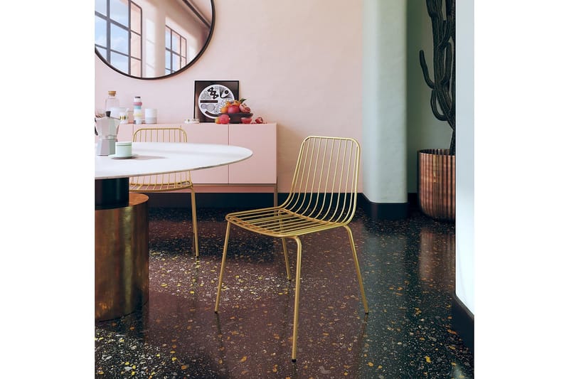 Caden Matstol Guld 2-pack - Dorel Home - Möbler - Stolar & fåtöljer - Matstol & köksstol