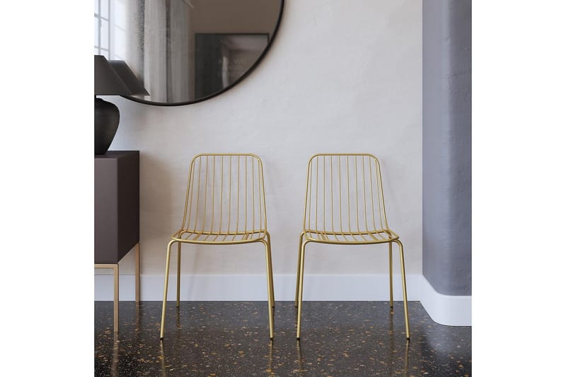 Caden Matstol Guld 2-pack - Dorel Home - Möbler - Stolar & fåtöljer - Matstol & köksstol