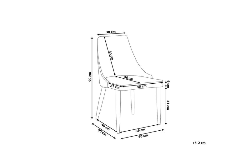 Camino Stol Set Om 2 St - Grå - Möbler - Stolar & fåtöljer - Matstol & köksstol