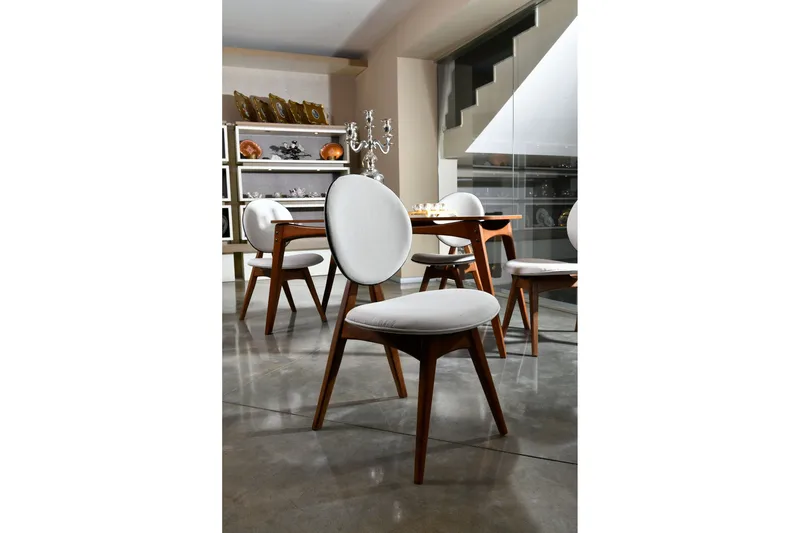 Charbel Matstol - Valnöt/Cream - Möbler - Stolar & fåtöljer - Matstol & köksstol