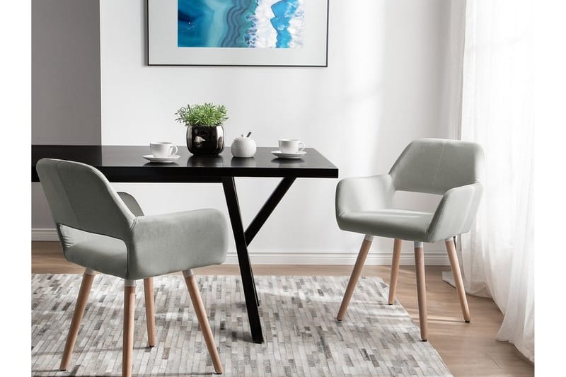 Chicago Stol Set Om 2 St - Grå - Möbler - Stolar & fåtöljer - Matstol & köksstol