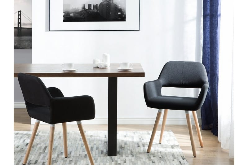 Chicago Stol Set Om 2 St - Svart - Möbler - Stolar & fåtöljer - Matstol & köksstol