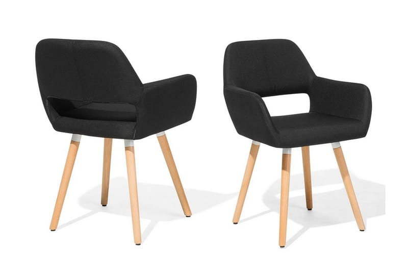 Chicago Stol Set Om 2 St - Svart - Möbler - Stolar & fåtöljer - Matstol & köksstol