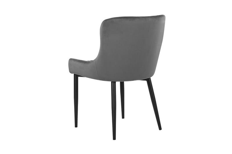 Colino Stol 2-Pack Sammet - Grå - Möbler - Stolar & fåtöljer - Matstol & köksstol