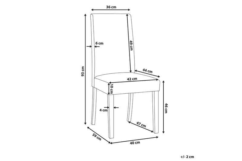 Daeshia Stol 2-Pack Konstläder - Vit - Möbler - Stolar & fåtöljer - Matstol & köksstol
