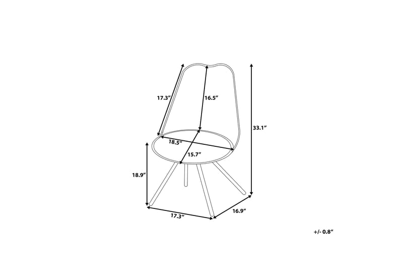 Dakota Ii Stol Set Om 2 St - Vit/brun - Möbler - Stolar & fåtöljer - Matstol & köksstol