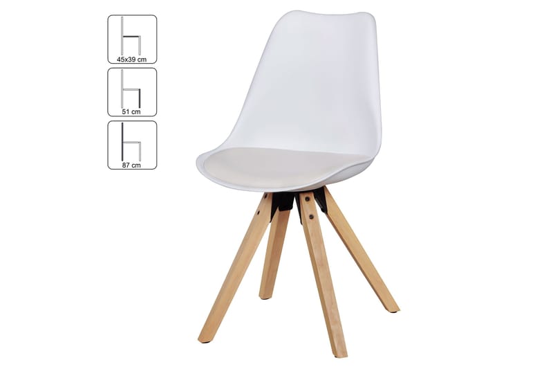 Dedhia Matstol 2-pack - Vit - Möbler - Stolar & fåtöljer - Matstol & köksstol