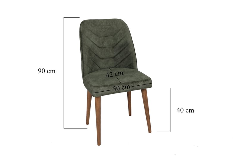 Denounce Matstol 2-Pack - Valnöt/Grön - Möbler - Stolar & fåtöljer - Matstol & köksstol