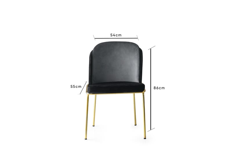 Dorellez Matstol 4-Pack - Svart/Guld - Möbler - Stolar & fåtöljer - Matstol & köksstol