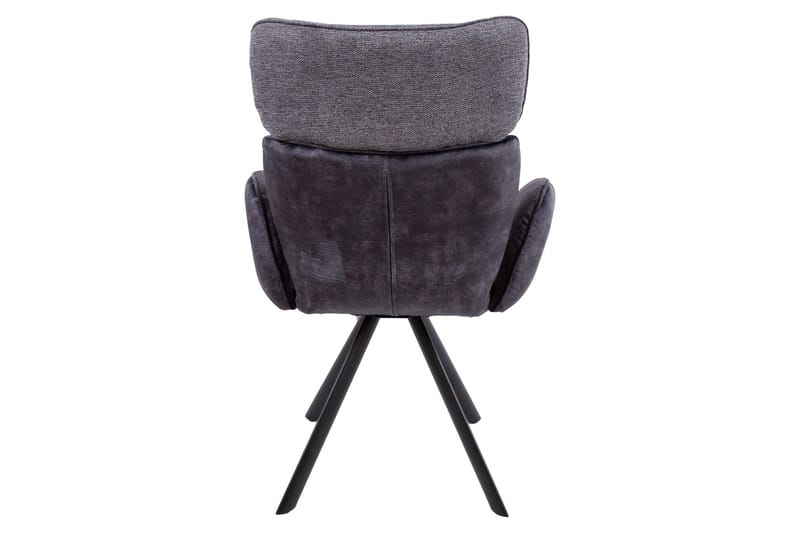 Eddy Stol med armstöd Mörkgrå Sammet - Möbler - Stolar & fåtöljer - Matstol & köksstol