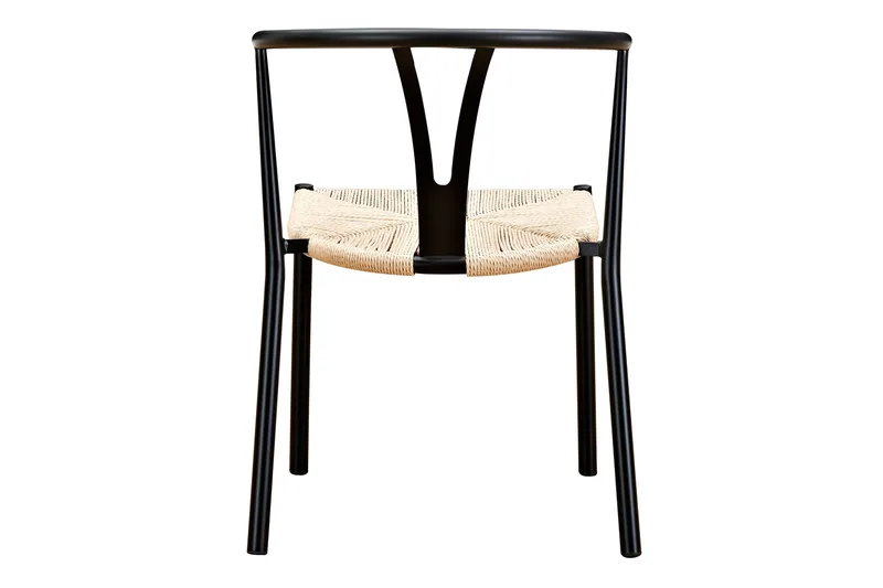 Elysia Matstol med Armstöd - Svart / Natur - Möbler - Stolar & fåtöljer - Matstol & köksstol