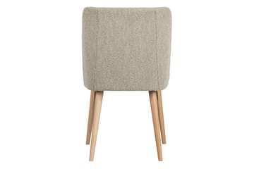 Forcea Matstol i Bouclé med Träben - Beige - Möbler - Stolar & fåtöljer - Matstol & köksstol