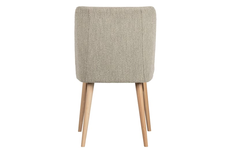 Forcea Matstol i Bouclé med Träben - Beige - Möbler - Stolar & fåtöljer - Matstol & köksstol