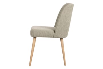 Forcea Matstol i Bouclé med Träben - Beige - Möbler - Stolar & fåtöljer - Matstol & köksstol