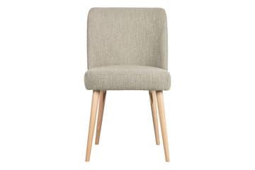 Forcea Matstol i Bouclé med Träben - Beige - Möbler - Stolar & fåtöljer - Matstol & köksstol