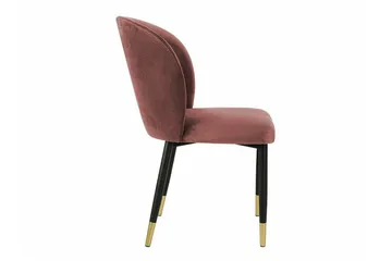 Glenarm Matstol i Sammet med Metallfinish - Gammalrosa - Möbler - Stolar & fåtöljer - Matstol & köksstol