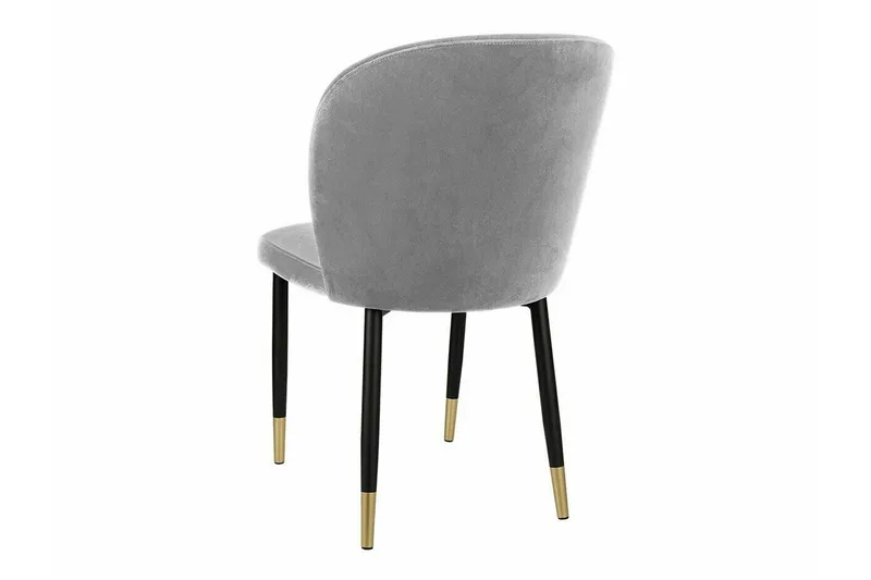 Glenarm Matstol i Sammet med Metallfinish - Ljusgrå - Möbler - Stolar & fåtöljer - Matstol & köksstol