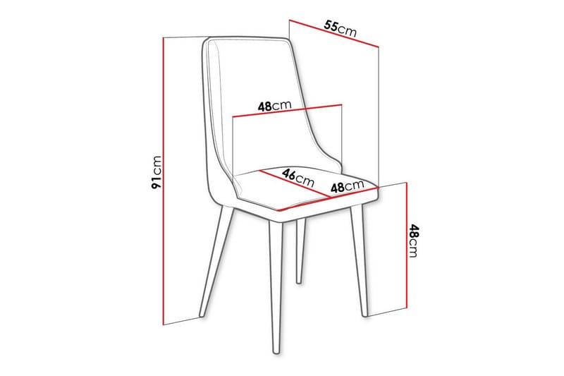 Glenarm Matstol i Sammet med Metallfinish - Svart - Möbler - Stolar & fåtöljer - Matstol & köksstol