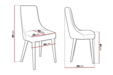 Glenarm Matstol i Tyg med Träben - Beige|Svart - Möbler - Stolar & fåtöljer - Matstol & köksstol