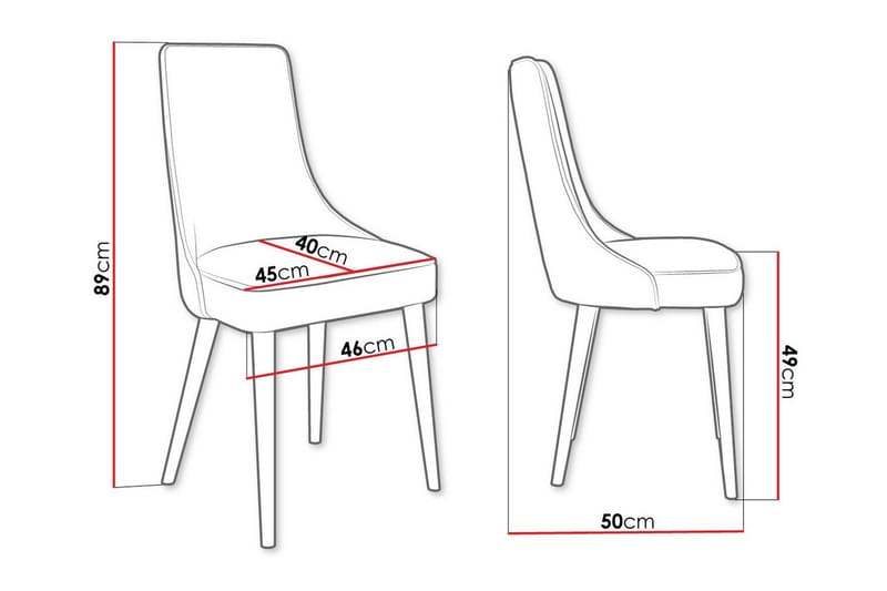Glenarm Matstol i Tyg med Träben - Beige|Svart - Möbler - Stolar & fåtöljer - Matstol & köksstol
