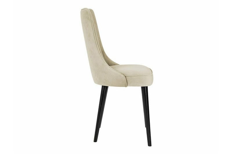 Glenarm Matstol i Tyg med Träben - Beige|Svart - Möbler - Stolar & fåtöljer - Matstol & köksstol