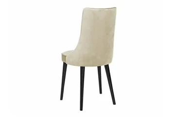 Glenarm Matstol i Tyg med Träben - Beige|Svart - Möbler - Stolar & fåtöljer - Matstol & köksstol