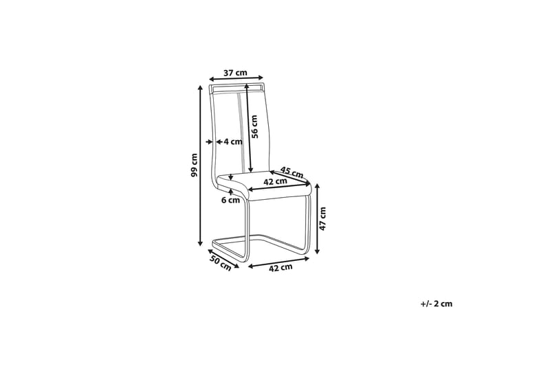 Greedin Matstol 2-pack - Konstläder/Grå - Matstol & köksstol