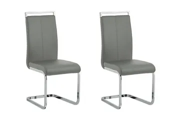 Greedin Matstol 2-pack - Konstläder/Grå - Möbler - Stolar & fåtöljer - Matstol & köksstol