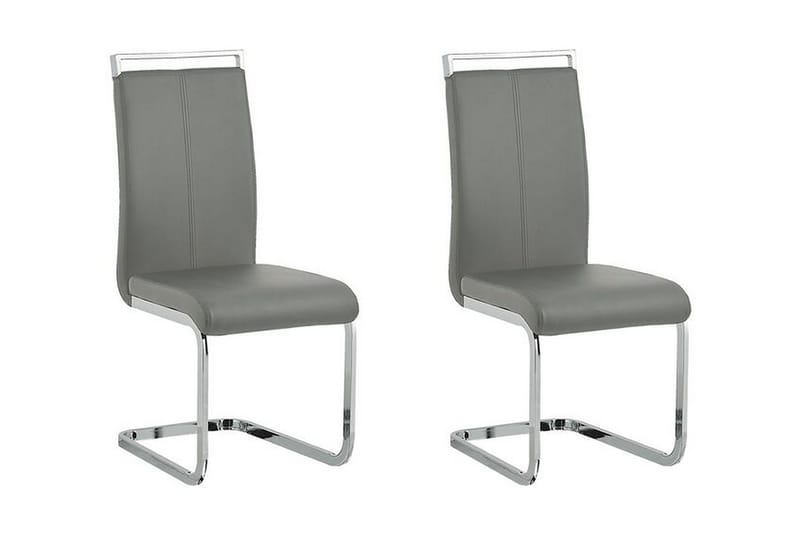 Greedin Matstol 2-pack - Konstläder/Grå - Möbler - Stolar & fåtöljer - Matstol & köksstol