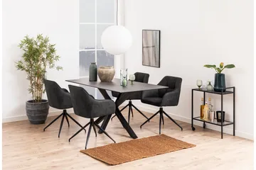 Harford Karmstol Spindelben - Mörkgrå/Matt Svart - Möbler - Stolar & fåtöljer - Matstol & köksstol