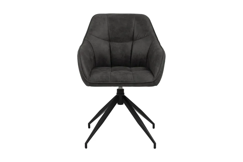 Harford Karmstol Spindelben - Mörkgrå/Matt Svart - Möbler - Stolar & fåtöljer - Matstol & köksstol