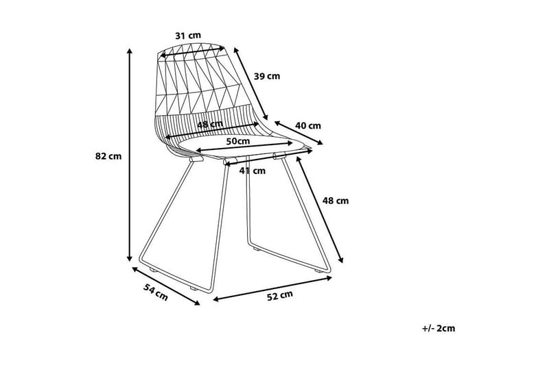 Harlan Stol Set Om 2 St - Guld - Möbler - Stolar & fåtöljer - Matstol & köksstol