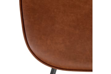 Helena Matstol i Konstläder med Metallben - Cognac - Möbler - Stolar & fåtöljer - Matstol & köksstol