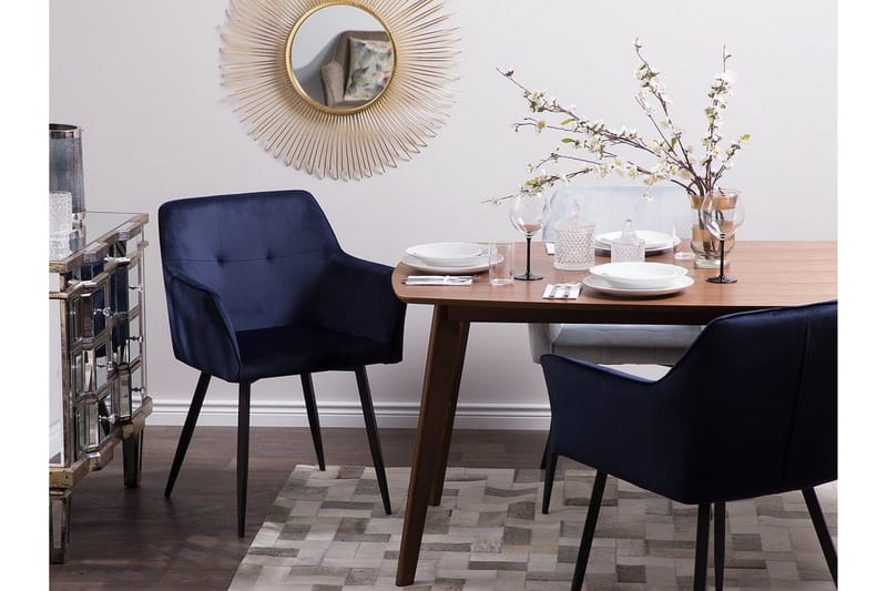 Jasmin Stol Set Om 2 St - Blå - Möbler - Stolar & fåtöljer - Matstol & köksstol