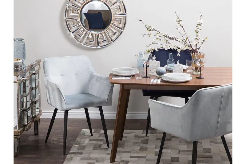 Jasmin Stol Set Om 2 St - Grå - Möbler - Stolar & fåtöljer - Matstol & köksstol