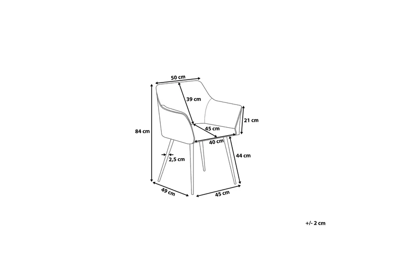 Jasmin Stol Set Om 2 St - Grå - Möbler - Stolar & fåtöljer - Matstol & köksstol