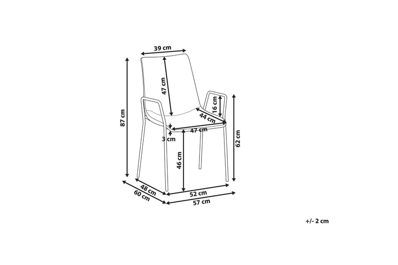 Jeffsy Matstol 2-pack - Sammet/Mörkblå - Möbler - Stolar & fåtöljer - Matstol & köksstol