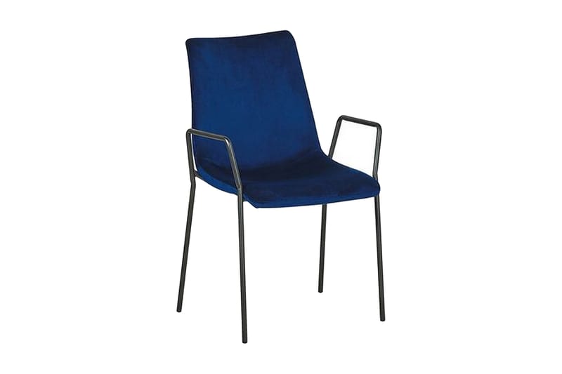 Jeffsy Matstol 2-pack - Sammet/Mörkblå - Möbler - Stolar & fåtöljer - Matstol & köksstol