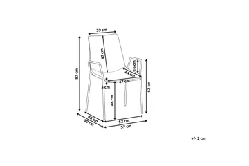 Jeffsy Matstol 2-pack - Sammet/Mörkblå - Möbler - Stolar & fåtöljer - Matstol & köksstol