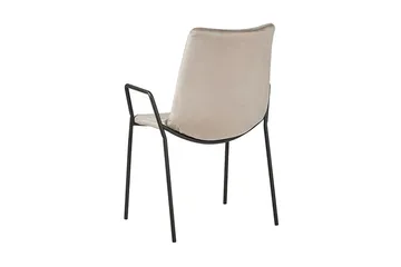 Jeffsy Matstol 2-pack - Sammet/Beigegrå - Möbler - Stolar & fåtöljer - Matstol & köksstol