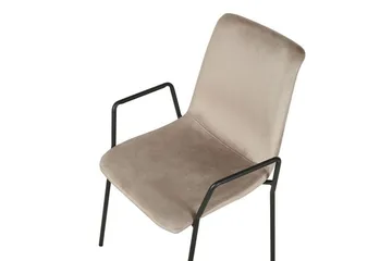 Jeffsy Matstol 2-pack - Sammet/Beigegrå - Möbler - Stolar & fåtöljer - Matstol & köksstol