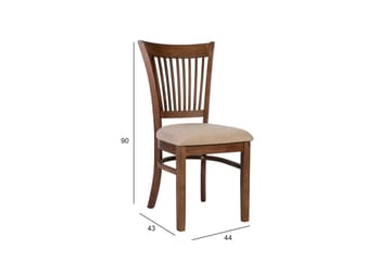 Joy Matstol i Tyg med Träben - Beige - Möbler - Stolar & fåtöljer - Matstol & köksstol