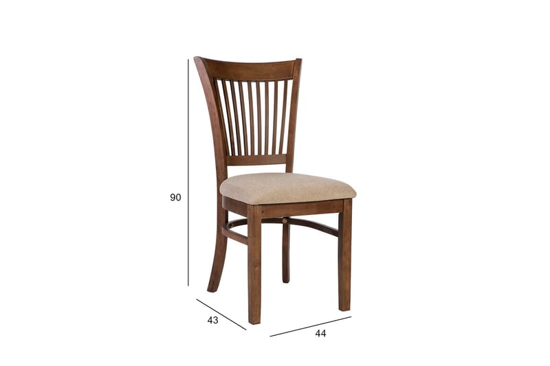 Joy Matstol i Tyg med Träben - Beige - Möbler - Stolar & fåtöljer - Matstol & köksstol
