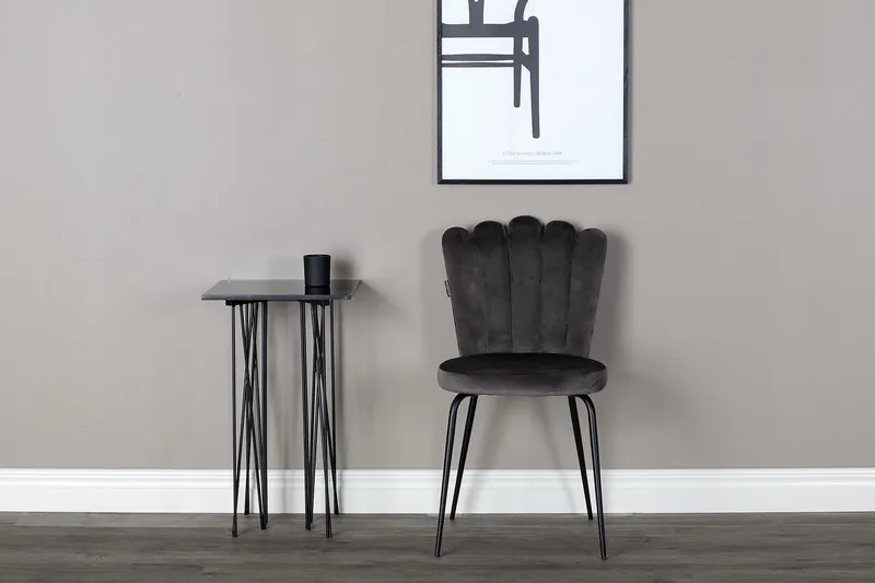 Limhamn Karmstol Sammet - Grå - Möbler - Stolar & fåtöljer - Matstol & köksstol