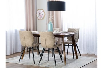 Lisle Matstol i Konstläder med Eukalyptusutseende - Beige - Möbler - Stolar & fåtöljer - Matstol & köksstol