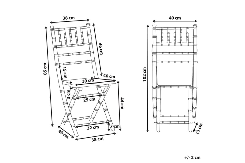 Mahone Matstol Hopfällbar 4-pack - Guld - Matstol & köksstol